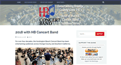 Desktop Screenshot of hbconcertband.org